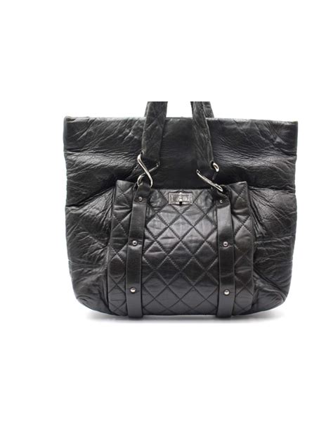 chanel shopper pelle nera